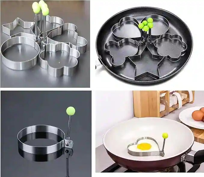 5-Piece Stainless Steel Egg Mold Set