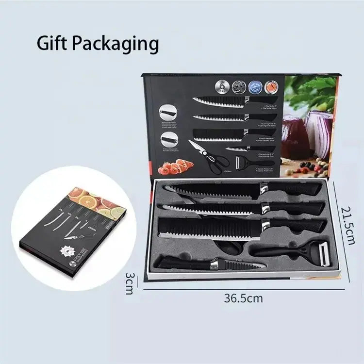 6-Piece Kitchen Utensil Set - Knives, Scissors and Peeler