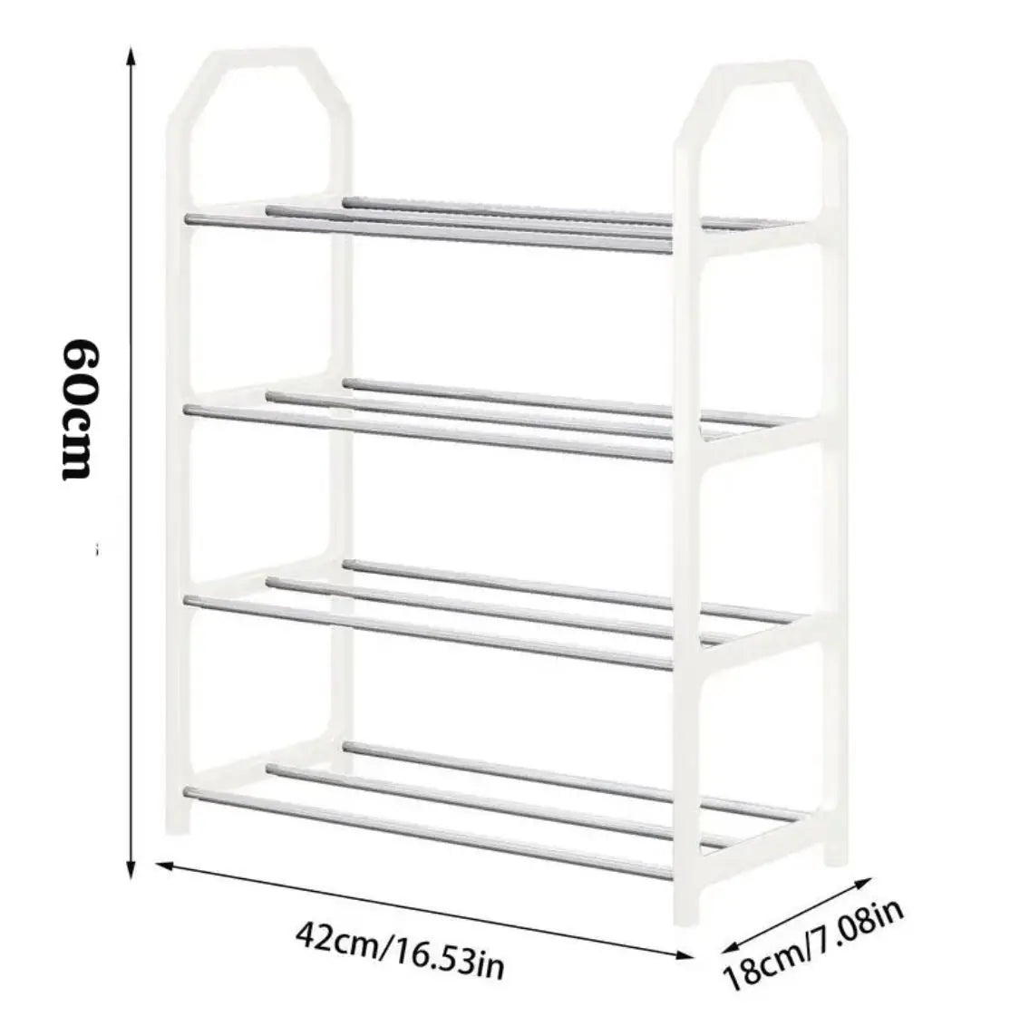 Multipurpose Shoe Rack - Four Tiers