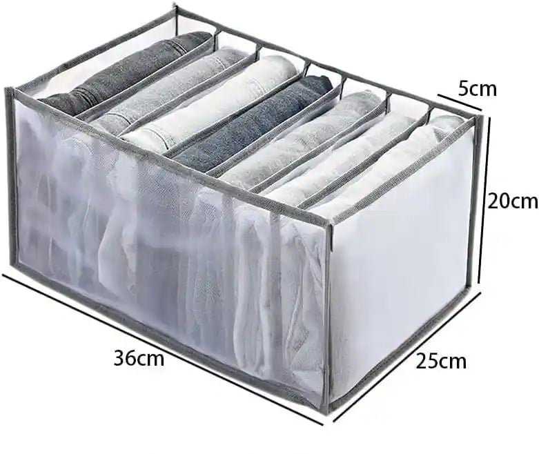 Fabric Storage Organizer - 7 Compartments for Clothes