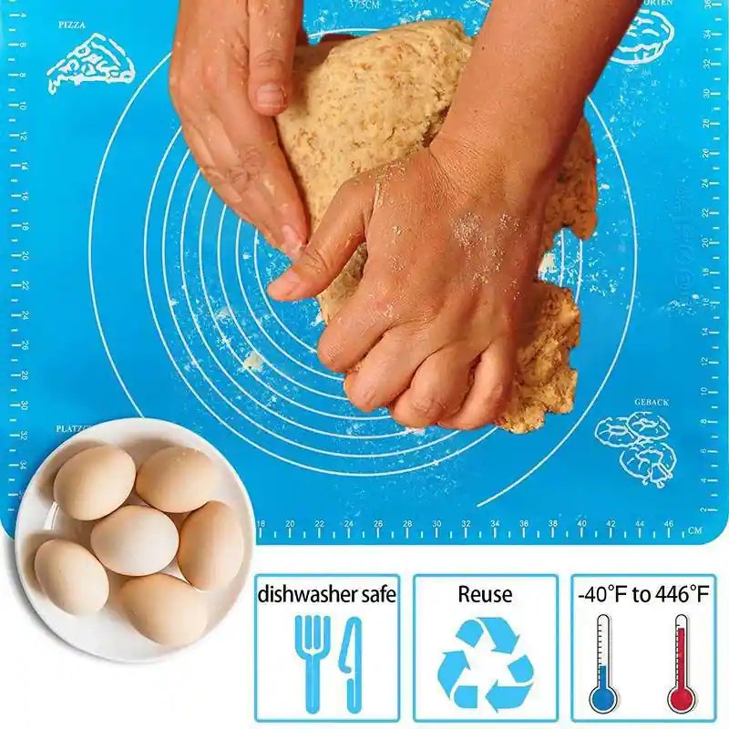 Silicone Baking Mat - Thickening Flour Rolling Scale Mat (Random Color)