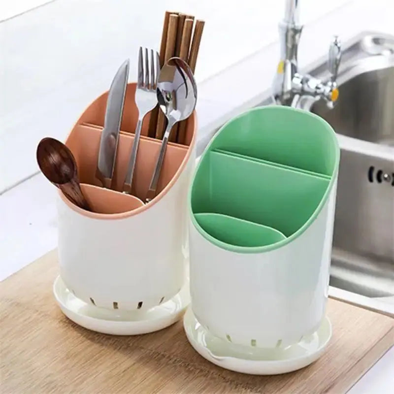 Cutlery Storage Holder and Drainer - Random Color