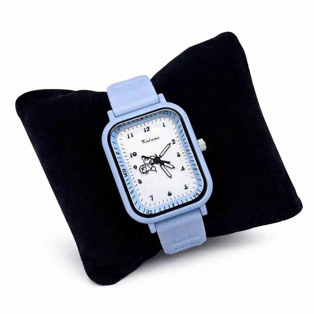 Kalami Square Dial Casual Watch – Soft Silicone Strap
