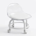 Kids Chair with Wheels – Cute Transparent Backrest, 360° Swivel Design