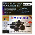 MITSHU 7-Piece Non-Stick Cookware Set – Essential Kitchen Collection