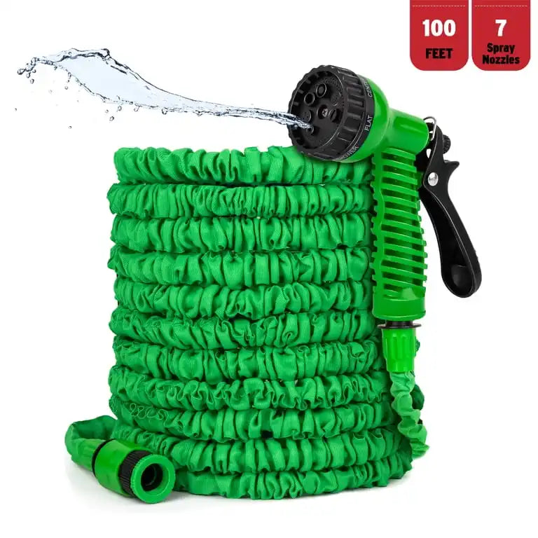 Magic Hose Expandable Garden Hose – 30m / 100ft with 7-Mode Spray Nozzle