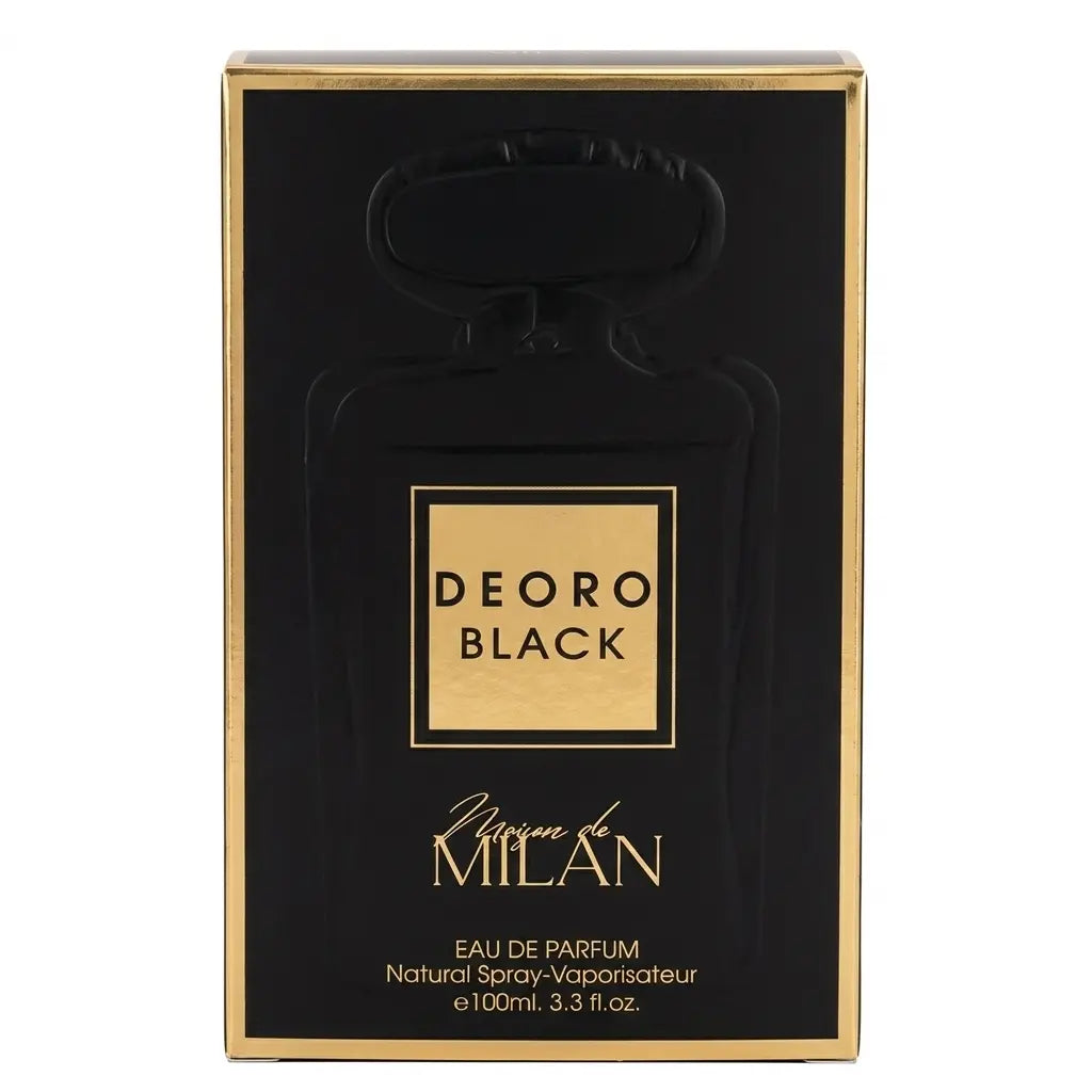 Maison de Milan Deoro Black Eau de Parfum | 100ml | Luxury EDP for Men & Women