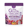Manee Gluta Camu Zinc Supplement | Premium Collagen & L-Glutathione | Grape Flavor - 30 Sachets