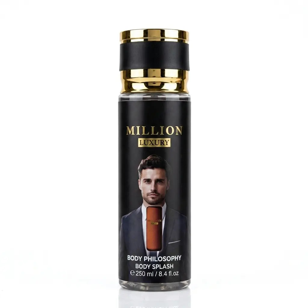 Million Luxury Body Philosophy Body Splash for Men | 250ml | Rich Woody Fragrance Mist