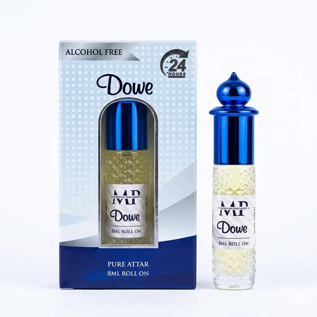 Mohson’s Perfumery Dowe Pure Attar – 8ml Long-Lasting Alcohol-Free Roll-On