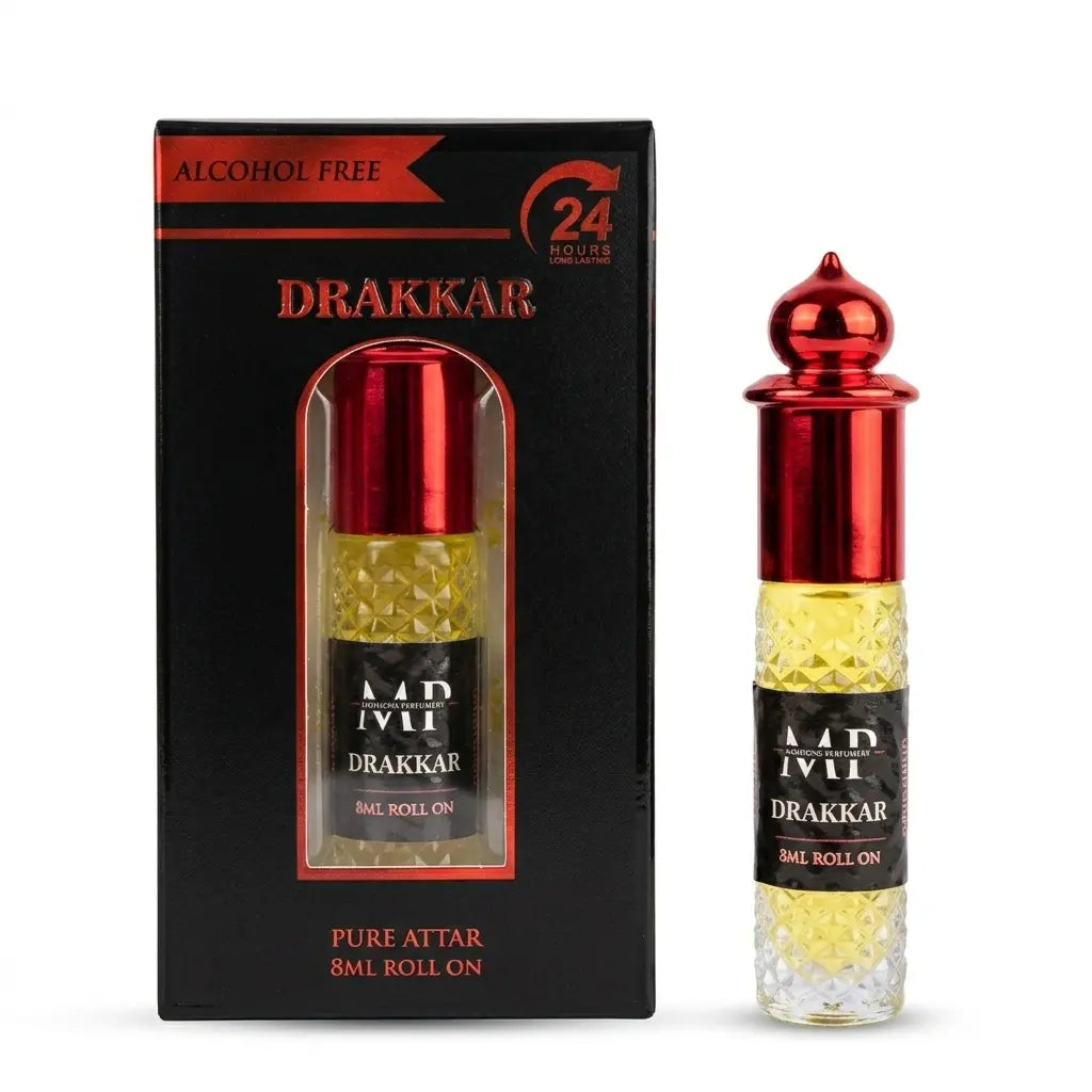Mohson’s Perfumery Drakkar Pure Attar – 8ml Long-Lasting Alcohol-Free Roll-On