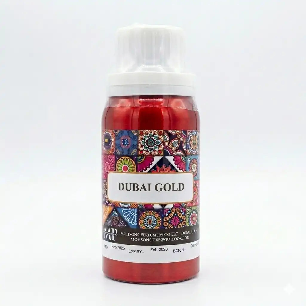 Mohson's Perfumery Dubai Gold 100g Attar | Rich Oriental Perfume Oil for Men & Women | Alcohol-Free