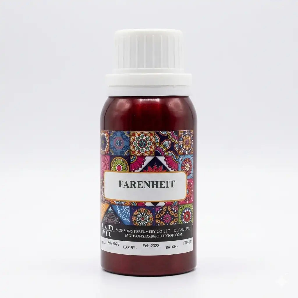 Mohson's Perfumery Farenheit 100g Attar | Dior Fahrenheit Inspired Perfume Oil for Men | Alcohol-Free