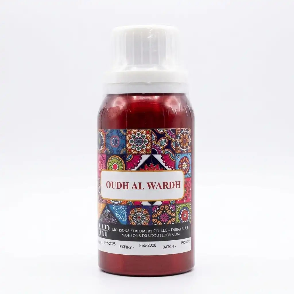 Mohson's Perfumery Oudh Al Wardh Attar Perfume Oil 100G – Alcohol-Free Long Lasting Fragrance