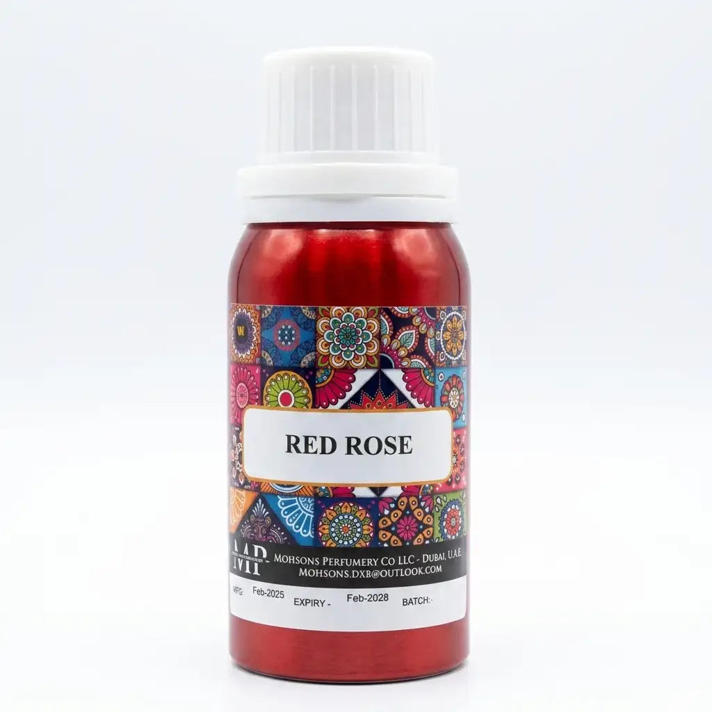 Mohson's Perfumery Red Rose Attar Perfume Oil 100G – Alcohol-Free Long Lasting Fragrance