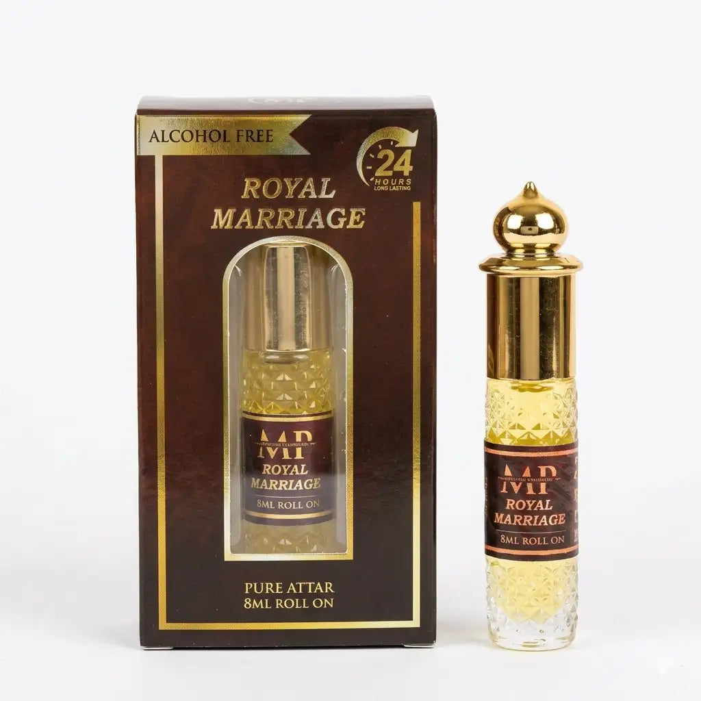 Mohson's Perfumery Royal Marriage Pure Attar Roll-On | 8ml | Alcohol-Free | 24 Hour Long-Lasting