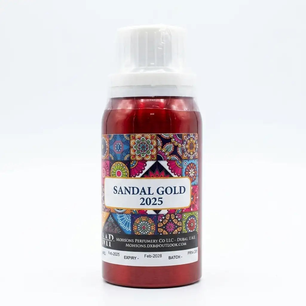 Mohson's Perfumery Sandal Gold 2025 Attar Perfume Oil 100G – Alcohol-Free Long Lasting Fragrance