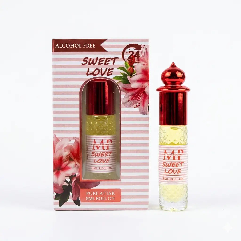 Mohson's Perfumery Sweet Love Pure Attar Roll-On | 8ml | Alcohol-Free | 24 Hour Long-Lasting