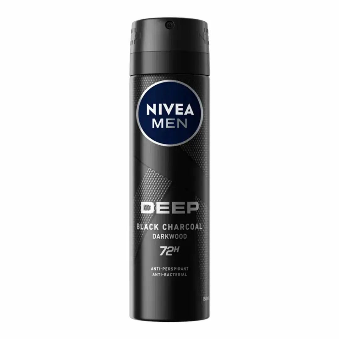 Nivea Men Deep Black Charcoal 150ml Deodorant Fragrance