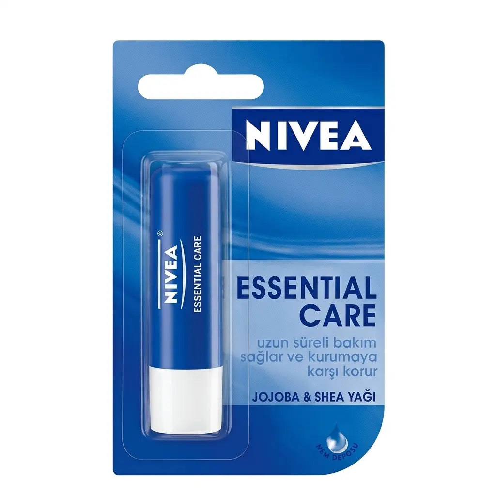 NIVEA Essential Care Lip Balm with Jojoba & Shea Butter – 4.8g