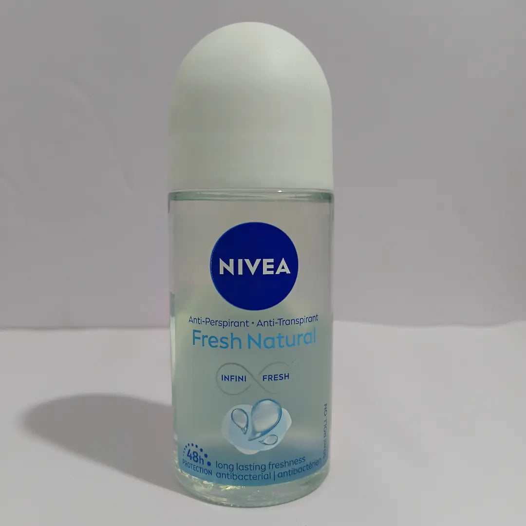 NIVEA Fresh Natural Roll-On Deodorant – 50ml | 48H Sweat & Odor Protection with Clean Fresh Scent