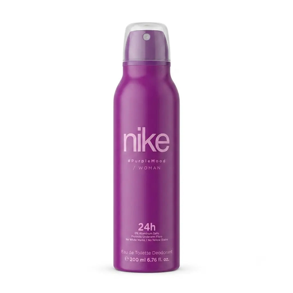 Nike Purple Mood Woman Eau De Toilette Deodorant Spray 200ml | 24H Freshness for Women