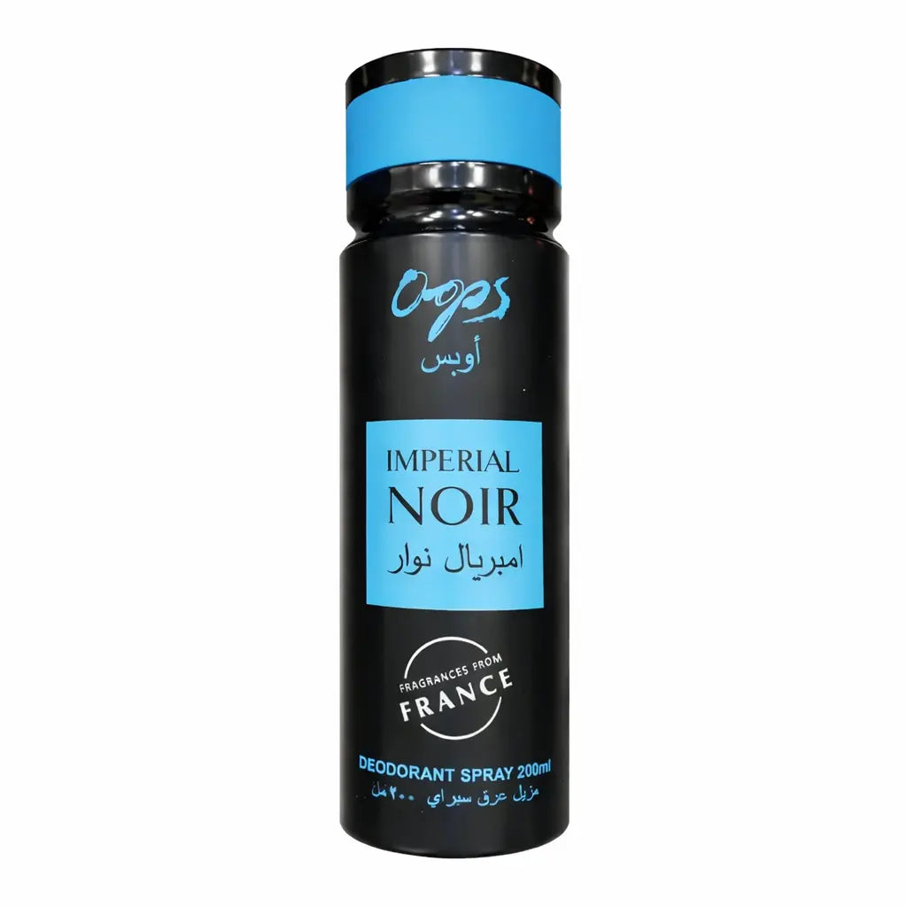 Oops Imperial Noir Deodorant Spray – Bold Woody & Fresh Masculine Scent (200ml)