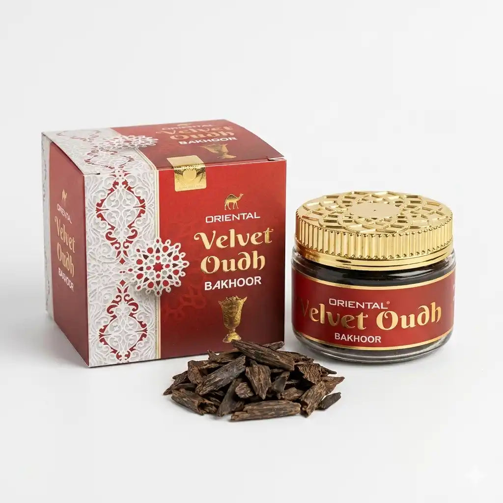 Oriental Velvet Oudh Bakhoor – Smooth Agarwood Incense Chips for Home & Gifting