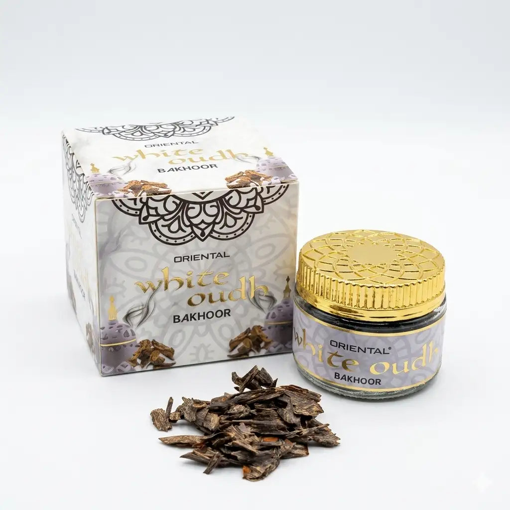 Oriental White Oudh Bakhoor – Pure Agarwood Incense Chips for Home & Gifting