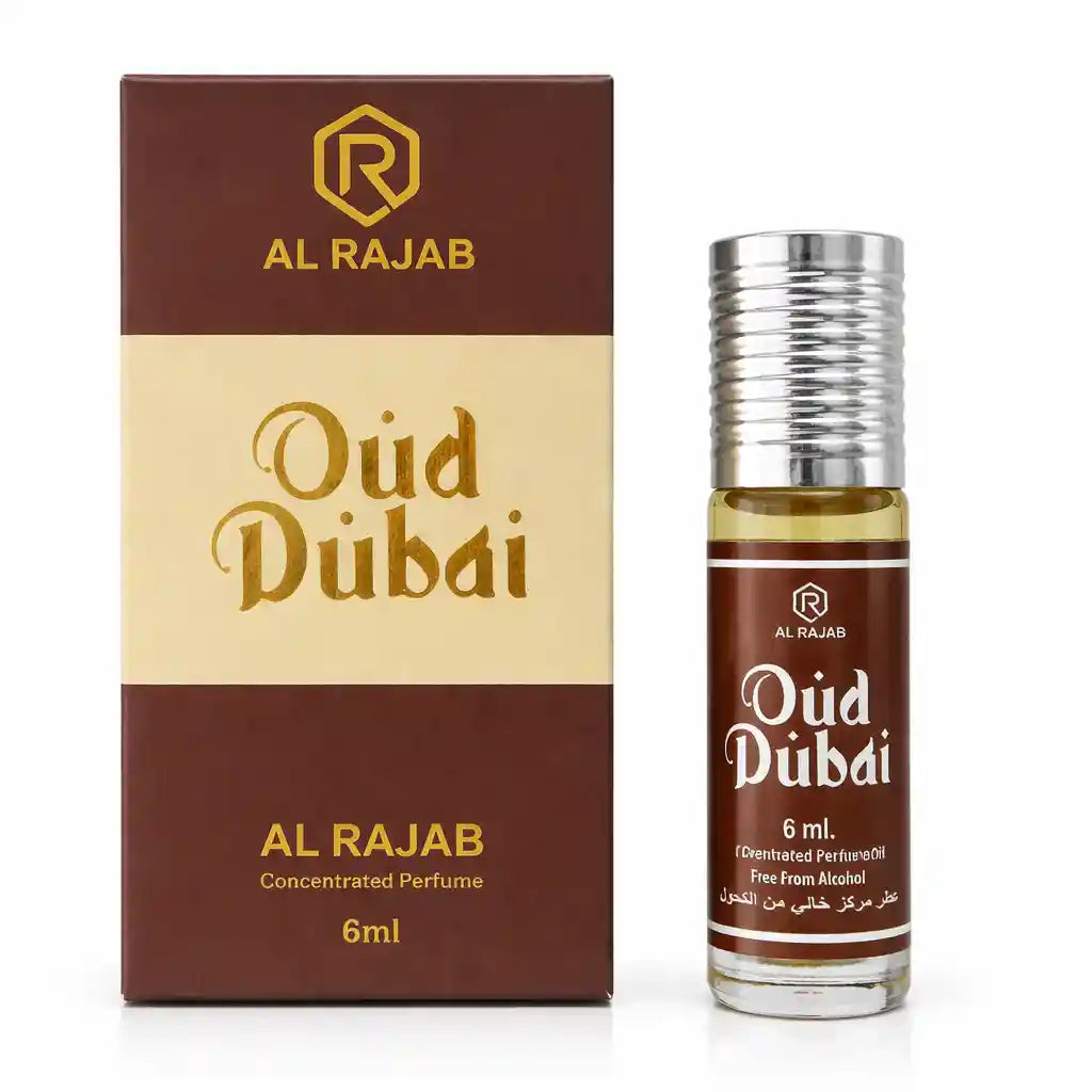 Oud Dubai 6ml Concentrated Perfume Oil – Alcohol-Free Premium Oud Attar by Al Rajab
