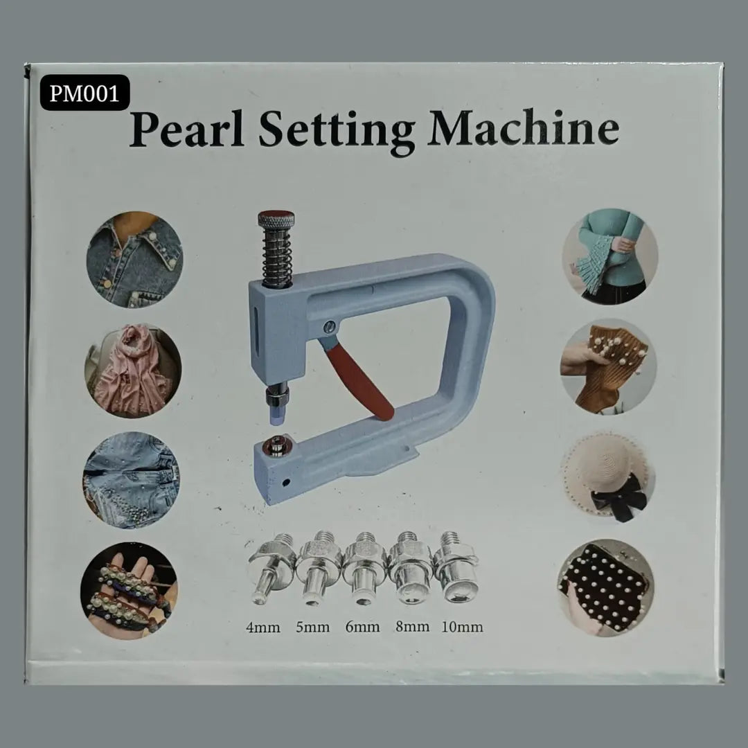 Pearl Setting Machine (PM001) – DIY Bead & Button Fixing Tool with 5 Nozzles (4mm–10mm)
