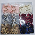Princess Fur Ribbon Bow Hair Clips – 12pcs Multi-Colour Set | Girls Hair Accessories