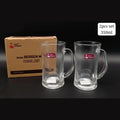 Red Cherry Glass Mug Set (2pcs, 350ml) – Premium Clear Coffee & Tea Cups