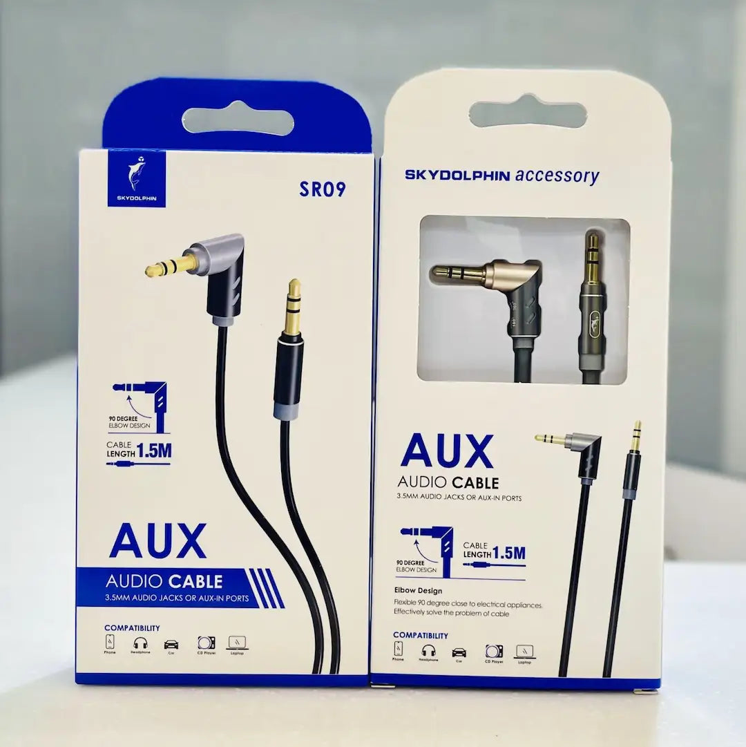 SR09 AUX Audio Cable – 1.5m (3.5mm) | Random Color