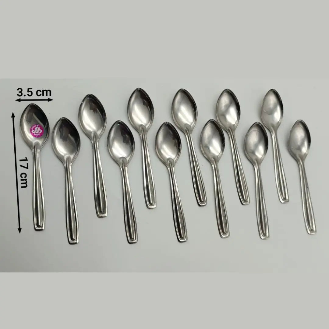 Stainless Steel Dessert Spoon Set – 12pcs (17cm)
