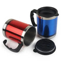 Stainless Steel Travel Mug (450ml) – Hot & Cold Coffee Cup with Handle | Random Color (1 Piece)