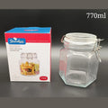 Strawberry Airtight Glass Storage Jar – Available in 770ml & 1110ml | Leak-Proof Food Container with Metal Clip Lid
