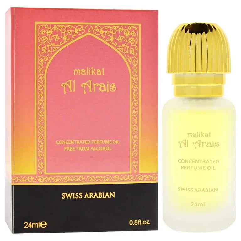 Swiss Arabian Malikat Al Arais Concentrated Perfume Oil – 24ml | Alcohol-Free Long-Lasting Attar