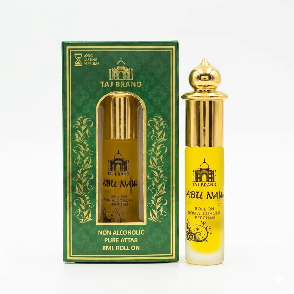 Taj Brand Abu Nawas Concentrated Perfume Oil 8ML – Non Alcoholic Roll On Attar