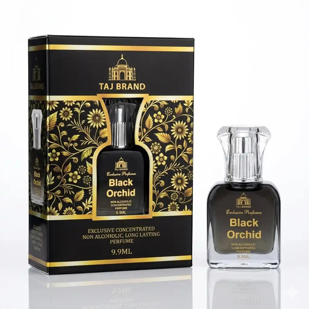 Taj Brand Black Orchid 9.9ml | Concentrated Alcohol-Free Perfume Oil