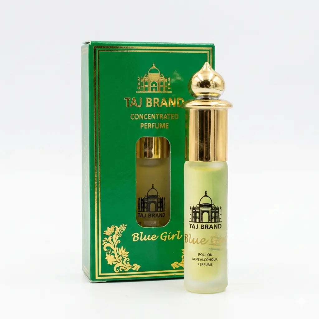 Taj Brand Blue Girl Concentrated Perfume Oil 8ML – Non Alcoholic Roll On Attar