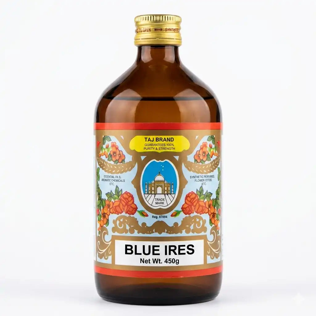 Taj Brand Blue Ires Attar | 450g Fragrance Oil for Personal & Industrial Use