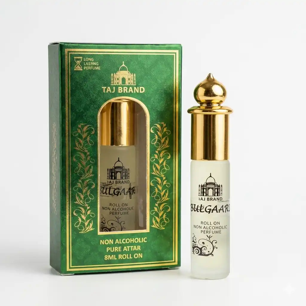 Taj Brand Bulgaari 8ml Attar | Bvlgari Inspired Perfume Oil for Men & Women | Alcohol-Free Roll-On