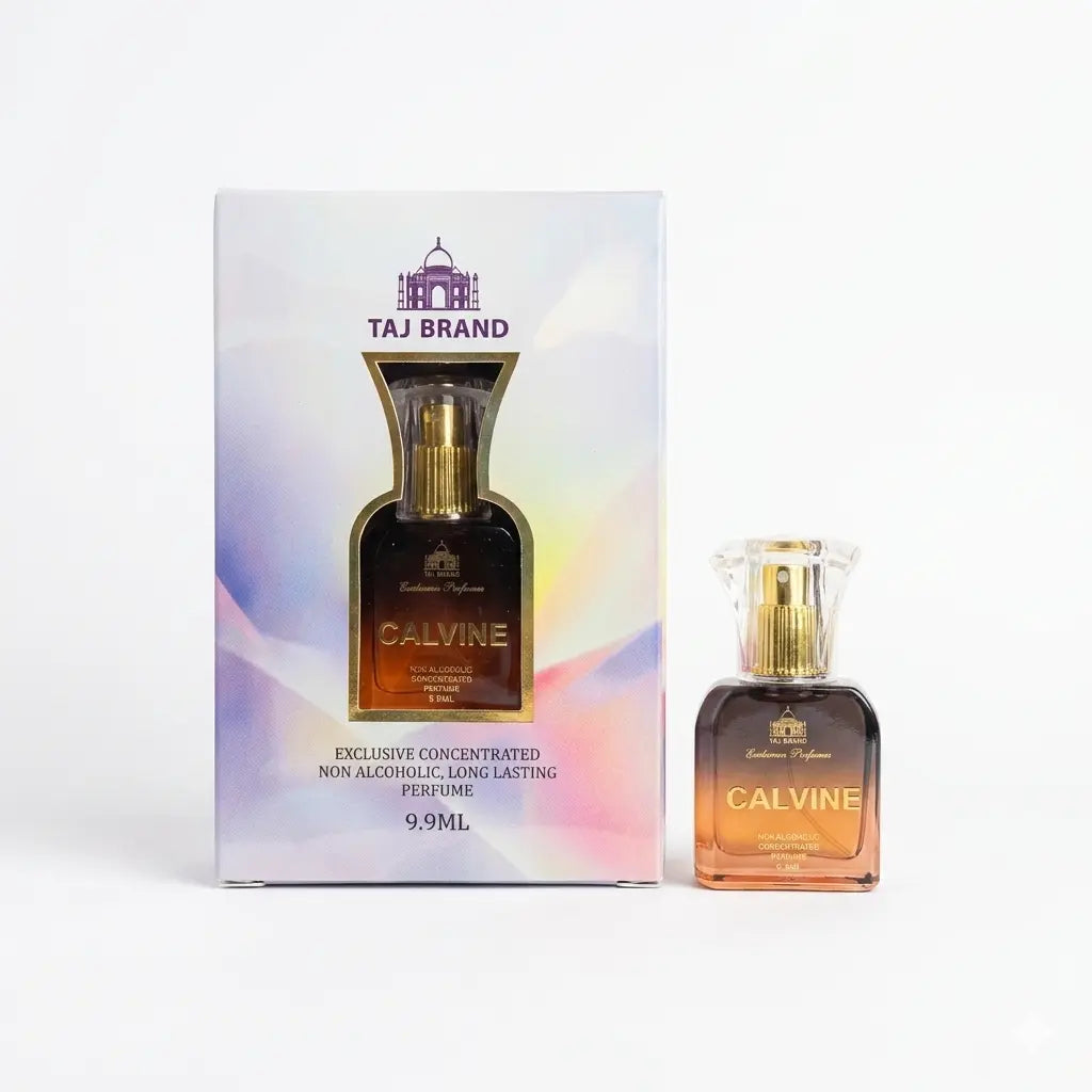 Taj Brand Calvine Exclusive Concentrated Perfume | 9.9ml | Non-Alcoholic Long-Lasting | Unisex