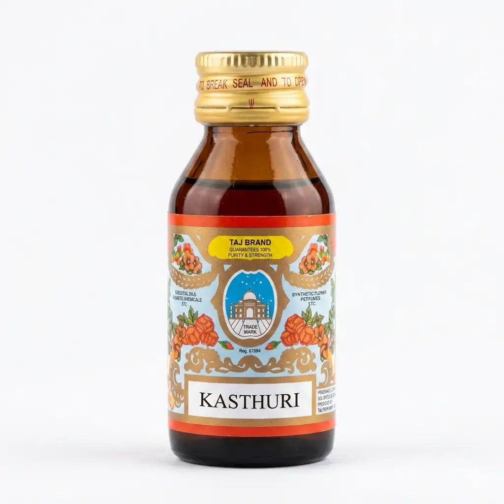 Taj Brand Kasthuri Concentrated Attar Perfume Oil – 25ml