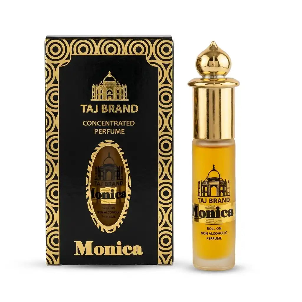Taj Brand Monica 8ml Attar | Concentrated Floral Oriental Perfume Oil for Women | Alcohol-Free Roll-On