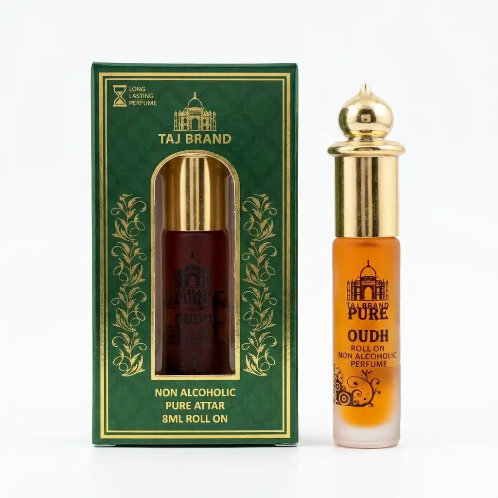 Taj Brand Pure Oudh Attar Perfume Oil 6ML – Alcohol Free Roll On Attar