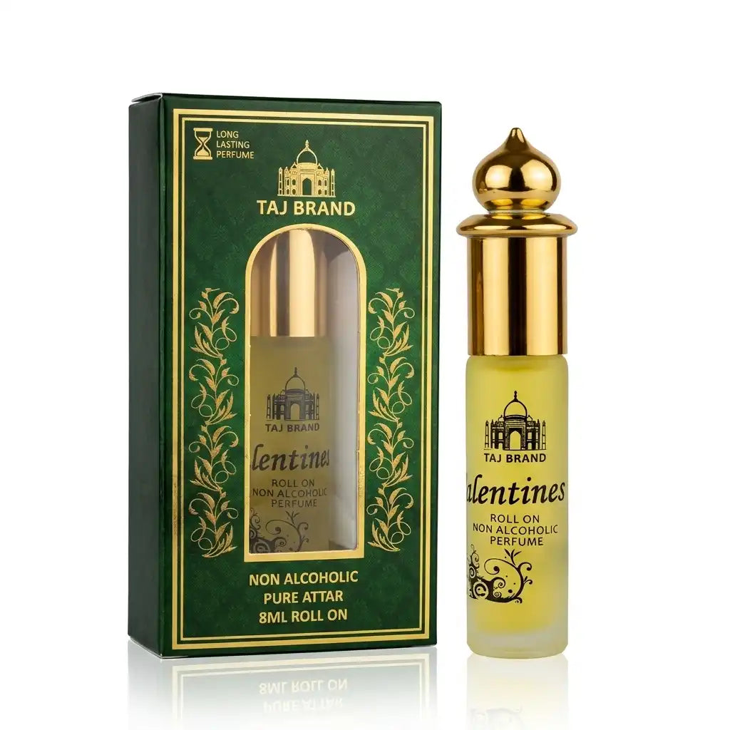 Taj Brand Valentines 8ml Attar | Valentino Inspired Floral Perfume Oil for Women | Alcohol-Free Roll-On