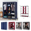 Three Door Zip Cupboard – Large Fabric Wardrobe with Multiple Storage Compartments