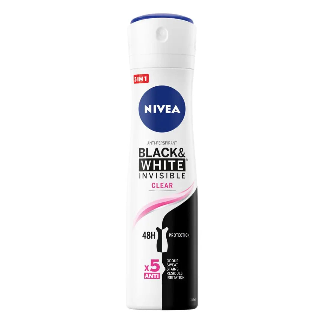 Nivea Black & White Invisible Clear 150ml Deodorant Fragrance